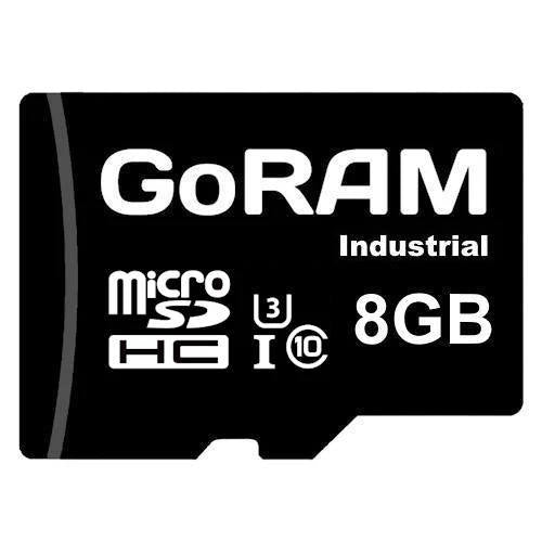 GoRAM Industrial 8GB GRSDQIN-008G-I microSDHC Memory Card C10