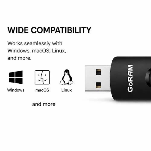 GoRAM Slider 64GB GRU30SL-064G-B USB 3.0 Flash Drive