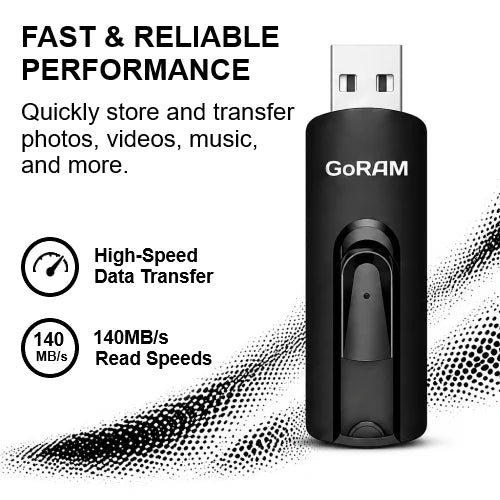 GoRAM Slider 128GB GRU30SL-128G-B USB 3.0 Flash Drive