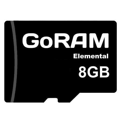 GoRAM Elemental 8GB GRSDQEM-008G microSDHC Memory Card C10