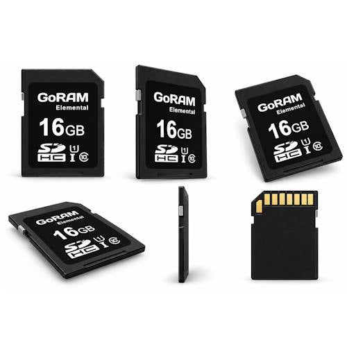 GoRAM Elemental 16GB GRSDEM-016G SDHC Memory Card C10 U1 UHS-I