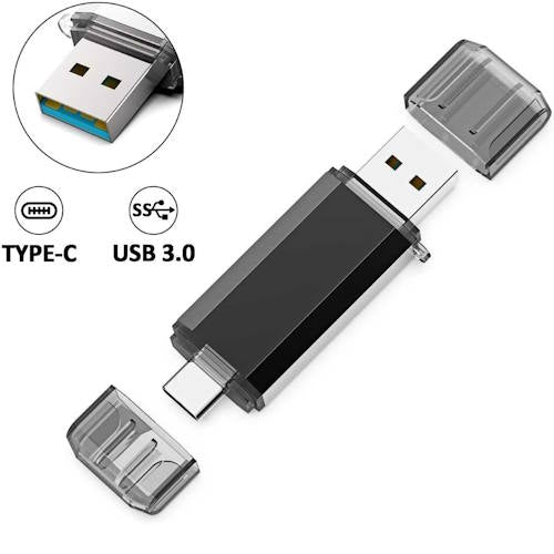 GoRAM Go-Stick Dual Drive 128GB GRU30DD-128G USB 3.0 Dual A+C Flash Drive